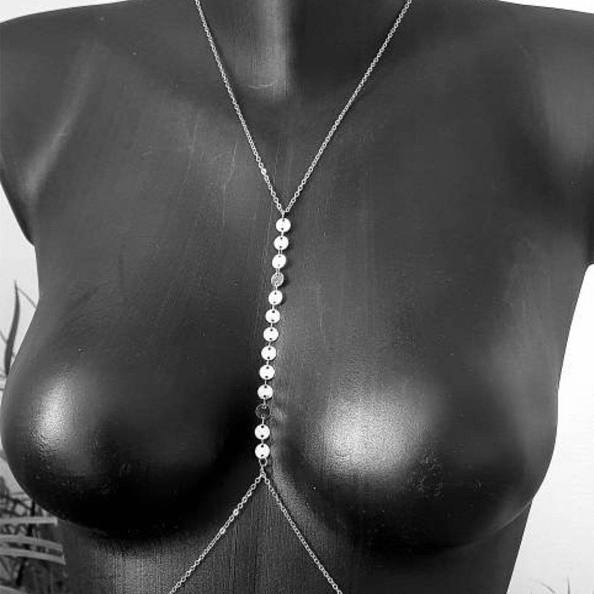 Buy Center Women's Sequined Beach Body Jewelry - Trendy Chest Chain - Buy Center