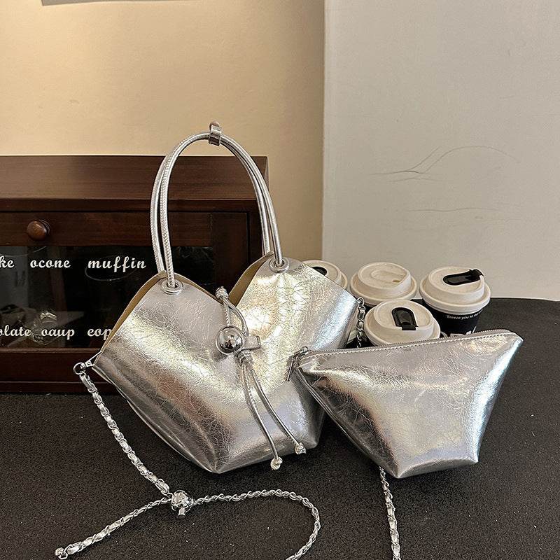 Sleek Minimalist Women's Shoulder Bag - Stylish PU Messenger in Black - Buy Center