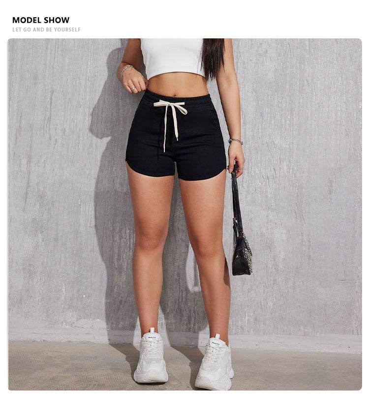 Buycenter Plus Size A-Line Denim Shorts for Women - Mid Waist, High Elasticity - Buy Center