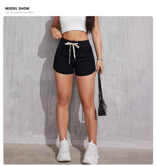 Buycenter Plus Size A-Line Denim Shorts for Women - Mid Waist, High Elasticity - Buy Center