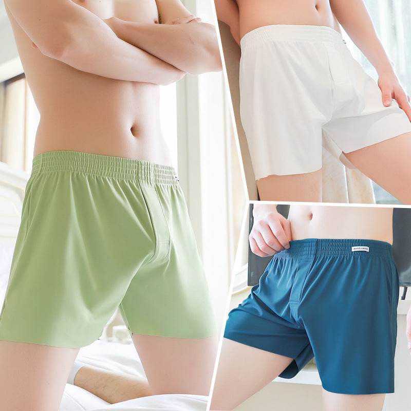 Men's Ice Silk Boxer Shorts - Plus Size Comfort & Breathable Fabric - Buy Center