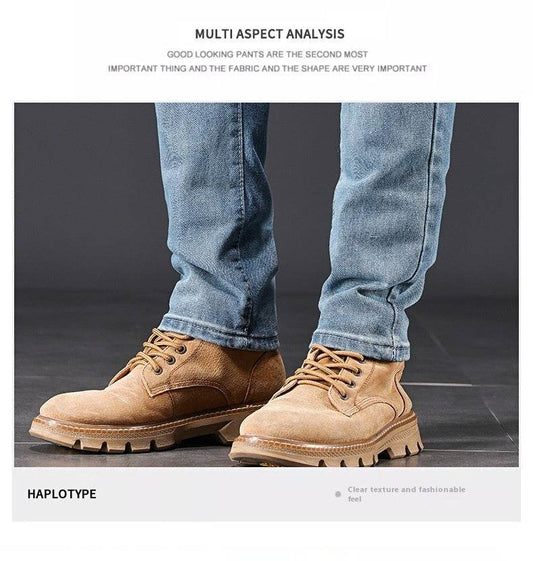 High-End Blue Holes Jeans for Men - Straight Leg Design, Micro Elasticity - Buy Center