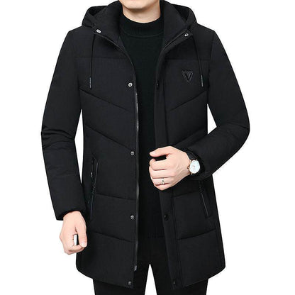 Thickened Winter Men's Coat - Plus Size Black & Dark Blue Stylish Picks - Buy Center