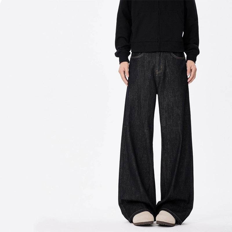 Wear-Resistant Loose Straight-Leg Jeans - Casual Wide-Leg Style - Buy Center