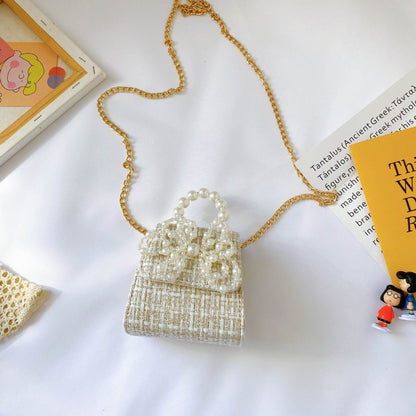 Pearl Handbag for Kids - Stylish Soft Woolen Messenger Bag 2025 - Buy Center