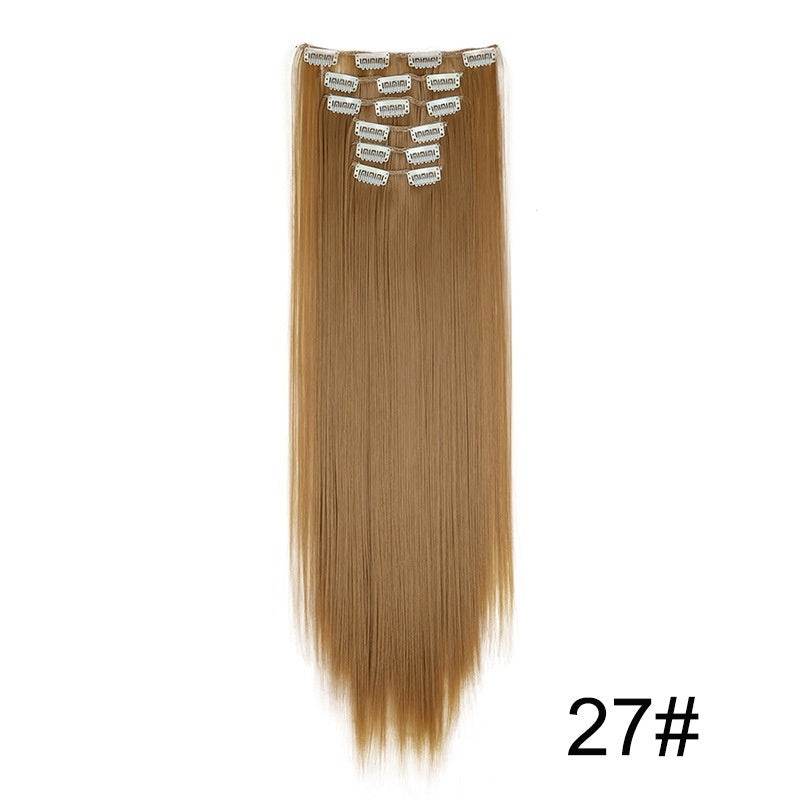 Durable Long Straight Wig Extensions Set - 6-Piece Human Hair Collection - Buy Center