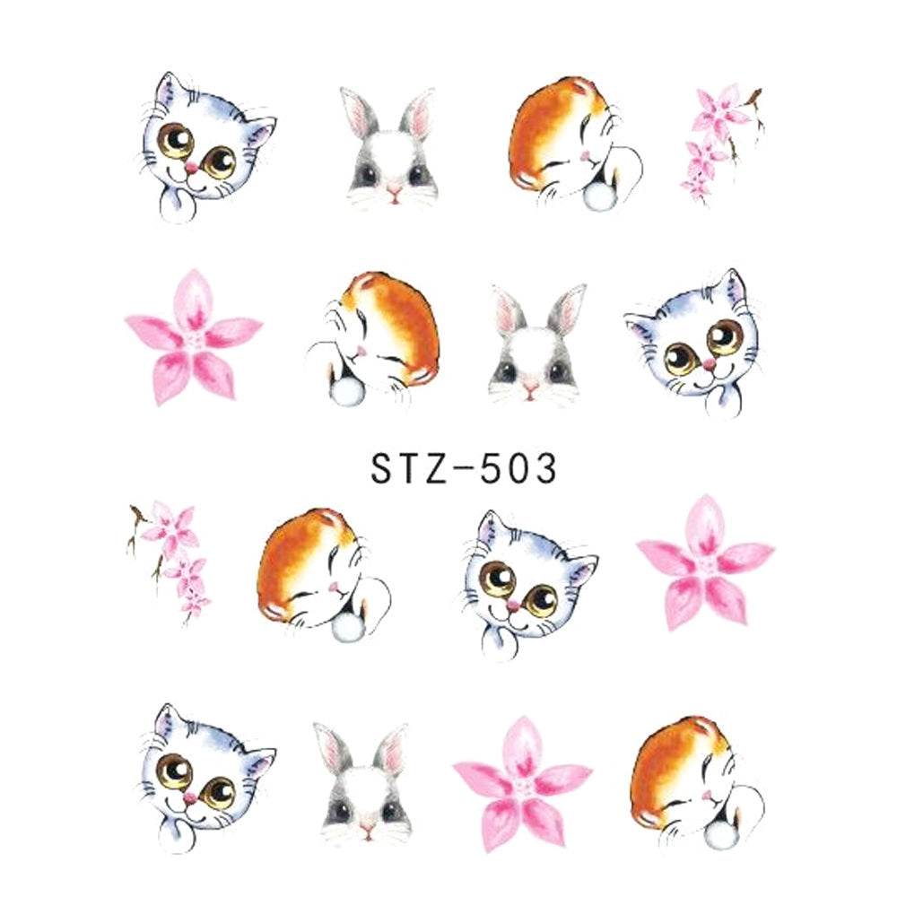 Butterfly Flower Nail Art Stickers - DIY Water Transfer Decals for Manicures - Buy Center