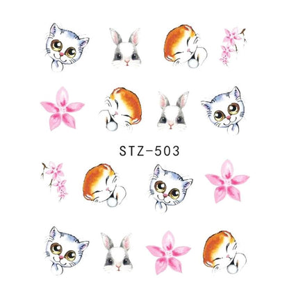 Butterfly Flower Nail Art Stickers - DIY Water Transfer Decals for Manicures - Buy Center