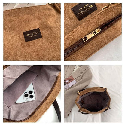 Buycenter Women's Retro Shoulder Bag - Commuter Style, Soft PU Material - Buy Center