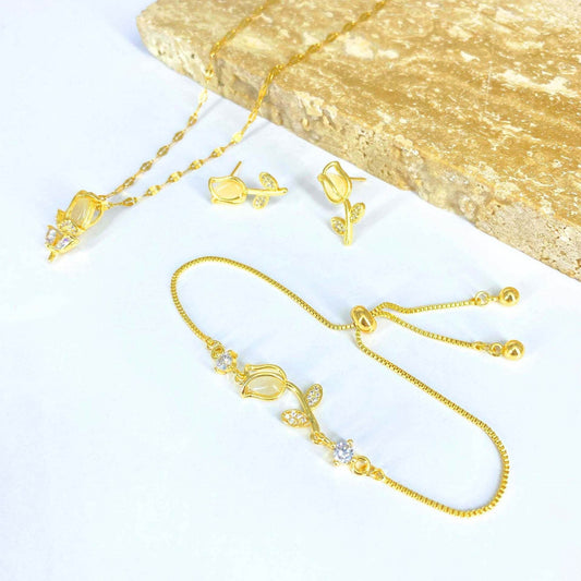 Buy Center Elegant Tulip Necklace Set - Fashion Jewelry for All - Buy Center