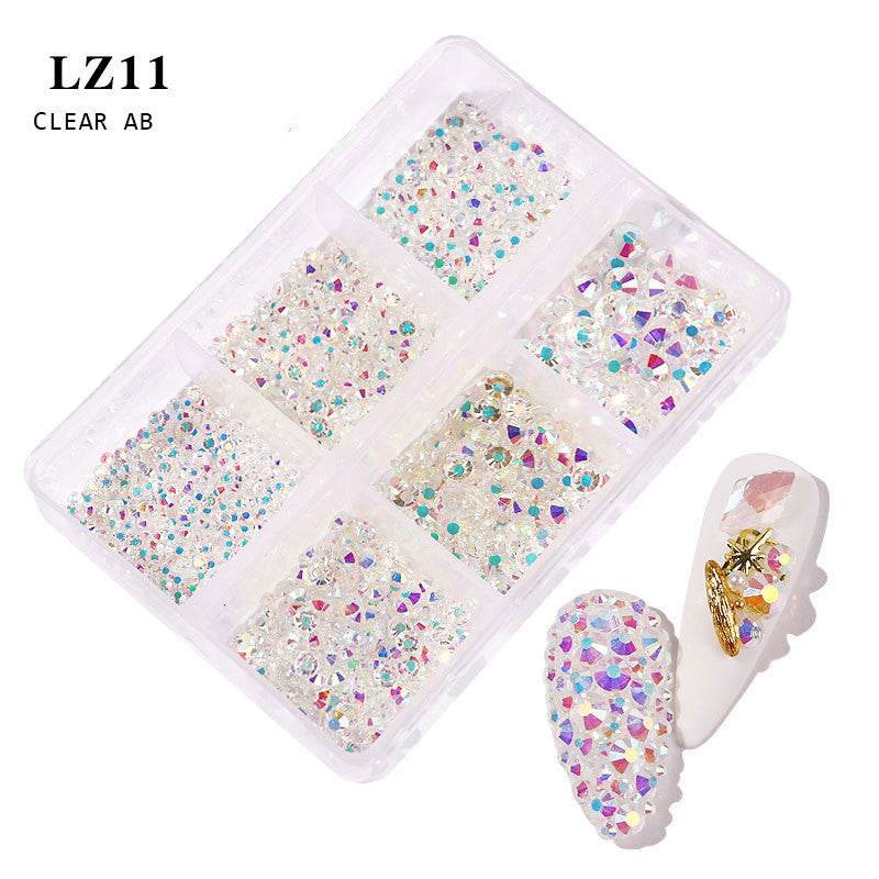 Nail Art Flat Rhinestone Set - Mixed Color Glitters for Stunning Manicures - Buy Center