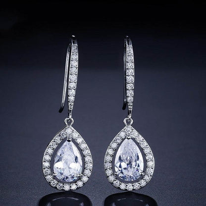 Buycenter Zircon Drop-shaped Earrings - Fashion Pearls Jewelry for Women - Buy Center