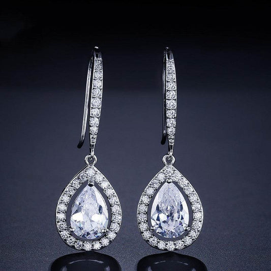 Buycenter Zircon Drop-shaped Earrings - Fashion Pearls Jewelry for Women - Buy Center