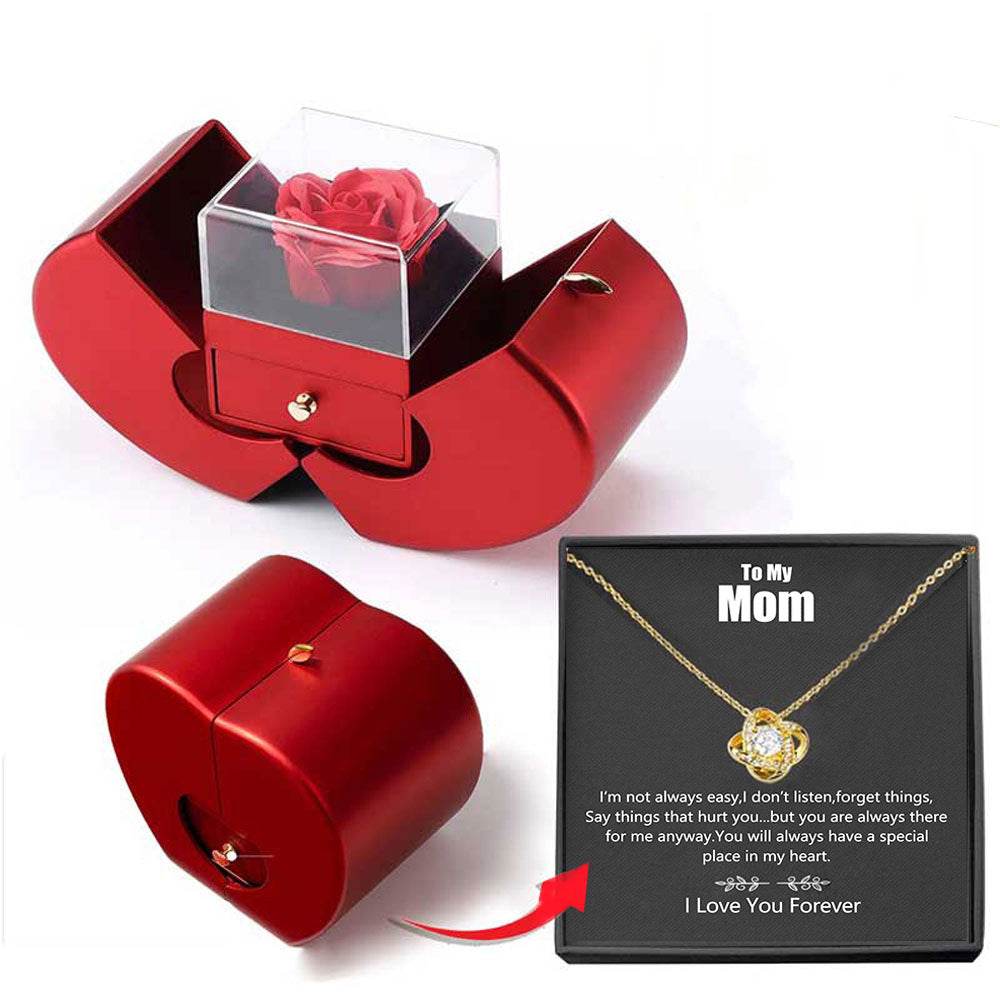 Niche Mother's Day Heart Pendant Necklace - Apple Box Gift Set - Buy Center