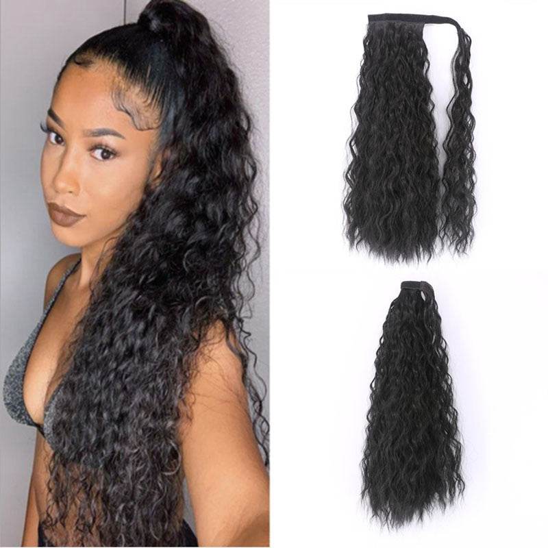 Romantic Curly Ponytail Braid - 22 Inch Soft Human Hair Accessory - Buy Center