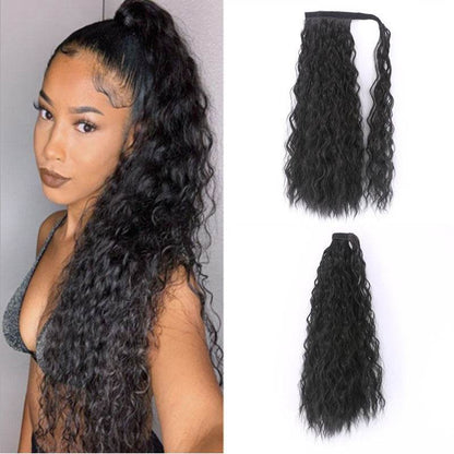 Romantic Curly Ponytail Braid - 22 Inch Soft Human Hair Accessory - Buy Center