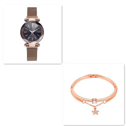 Buycenter Star Watch - Fashion Quartz Stainless Steel with 2 Bracelets - Buy Center