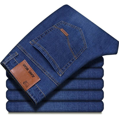 Men's Loose Straight Casual Work Stretch Jeans - Versatile and Comfortable - Buy Center