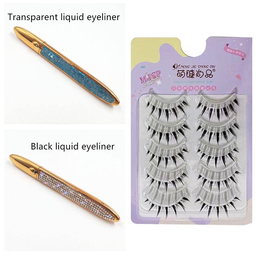 Multicolor Self-Adhesive Eyeliner False Eyelashes - Easy Application & Versatile Styles - Buy Center