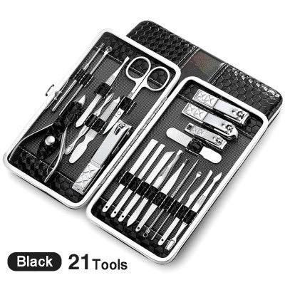Nail Manicure Tool Kit Combo - 18 & 21-Piece Professional Set - Buy Center