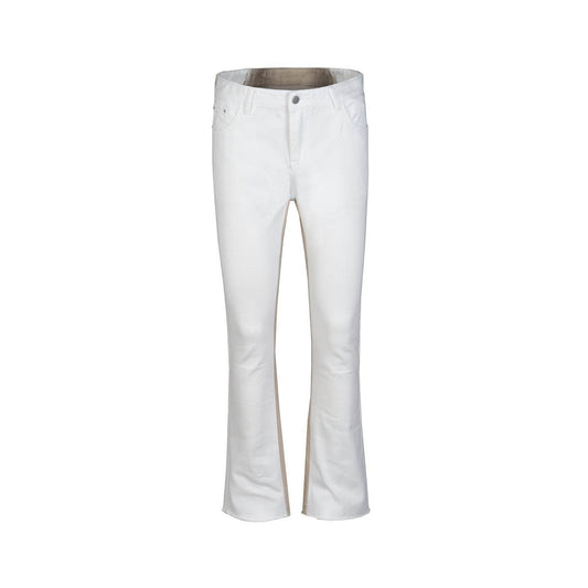 Buycenter Color Contrast Fashion Jeans - Tassel Slight Flared Pants - Buy Center