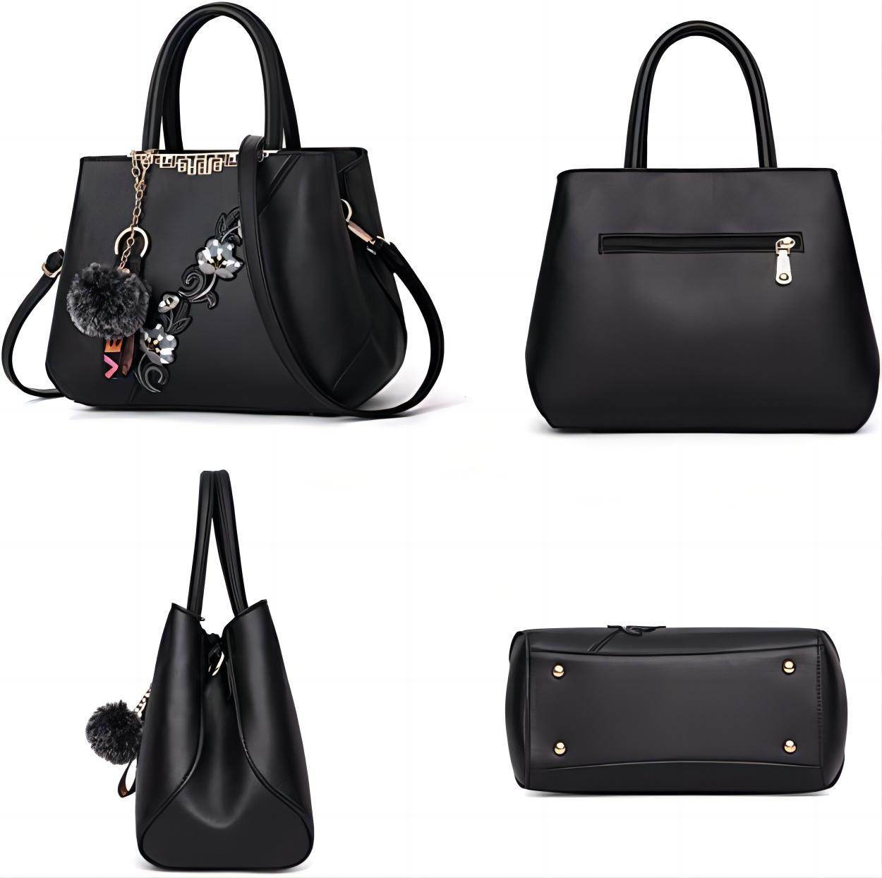 Buycenter Stylish Women's Handbag - Flower Pattern Crossbody Tote Bag - Buy Center