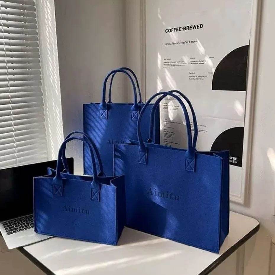 Stylish Women's Large Capacity Felt Handbag for Travel & Daily Use - Buy Center