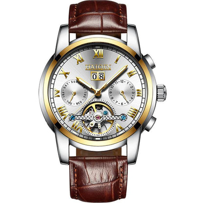 Men's Waterproof Luminous Tourbillon Watch - Stylish Mechanical Timepiece - Buy Center
