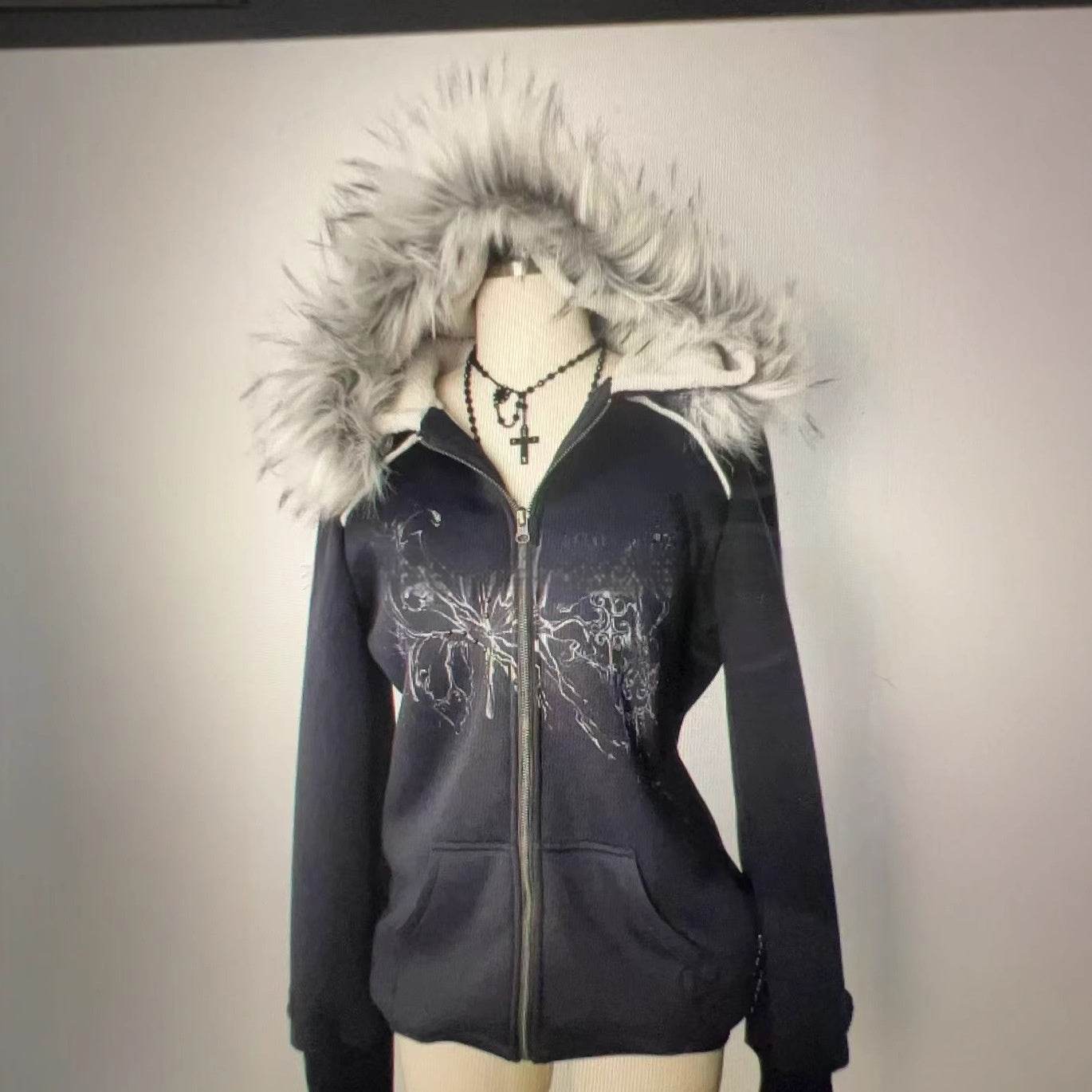 American Retro Street Hoodie – Women’s Zippered Sweatshirt for Spring Style - Buy Center