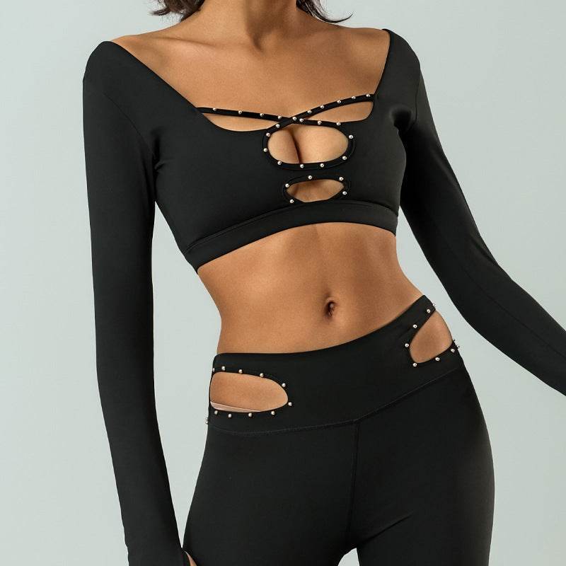 Buycenter Women's Long Sleeve Workout Top - High Elastic Quick-Drying Design - Buy Center