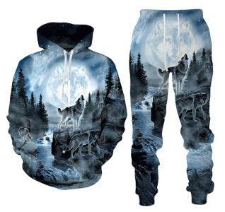 Men's 3D Printed Hoodie Sweatpants Suit - Comfortable Everyday Style - Buy Center