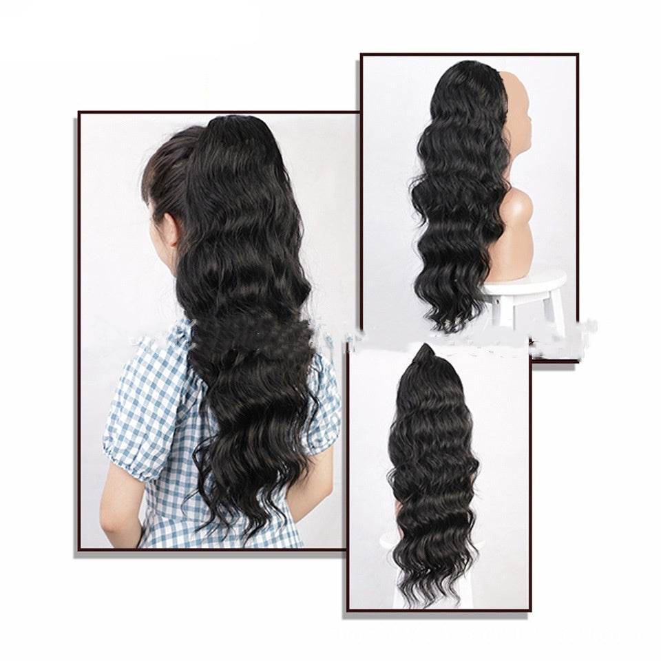Natural Black Drawstring Ponytail Wig - Stylish Versatile Human Hair - Buy Center