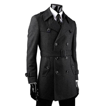 Buycenter Plus Size Wool Cashmere Coat - Stylish Autumn/Winter Trench - Buy Center