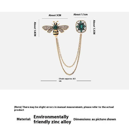 Little Bee Tassel Brooch - Retro Chain Accessory for Trendy Men & Women - Buy Center