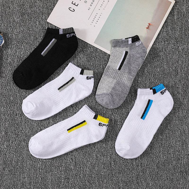 Summer Thin Low Cut Socks for Men - 5 Pairs, Comfortable Cotton Style - Buy Center