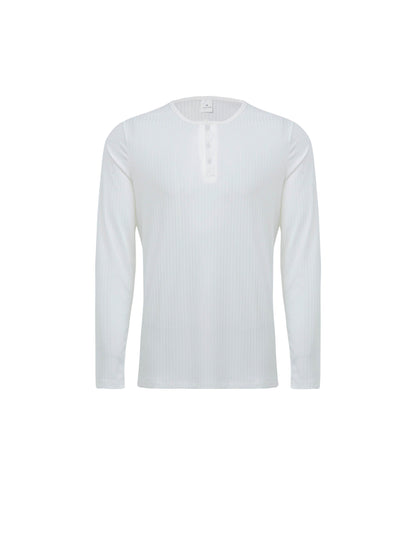 Men's Long Sleeve Crew Neck T-Shirt - Casual Solid Top for Every Season - Buy Center