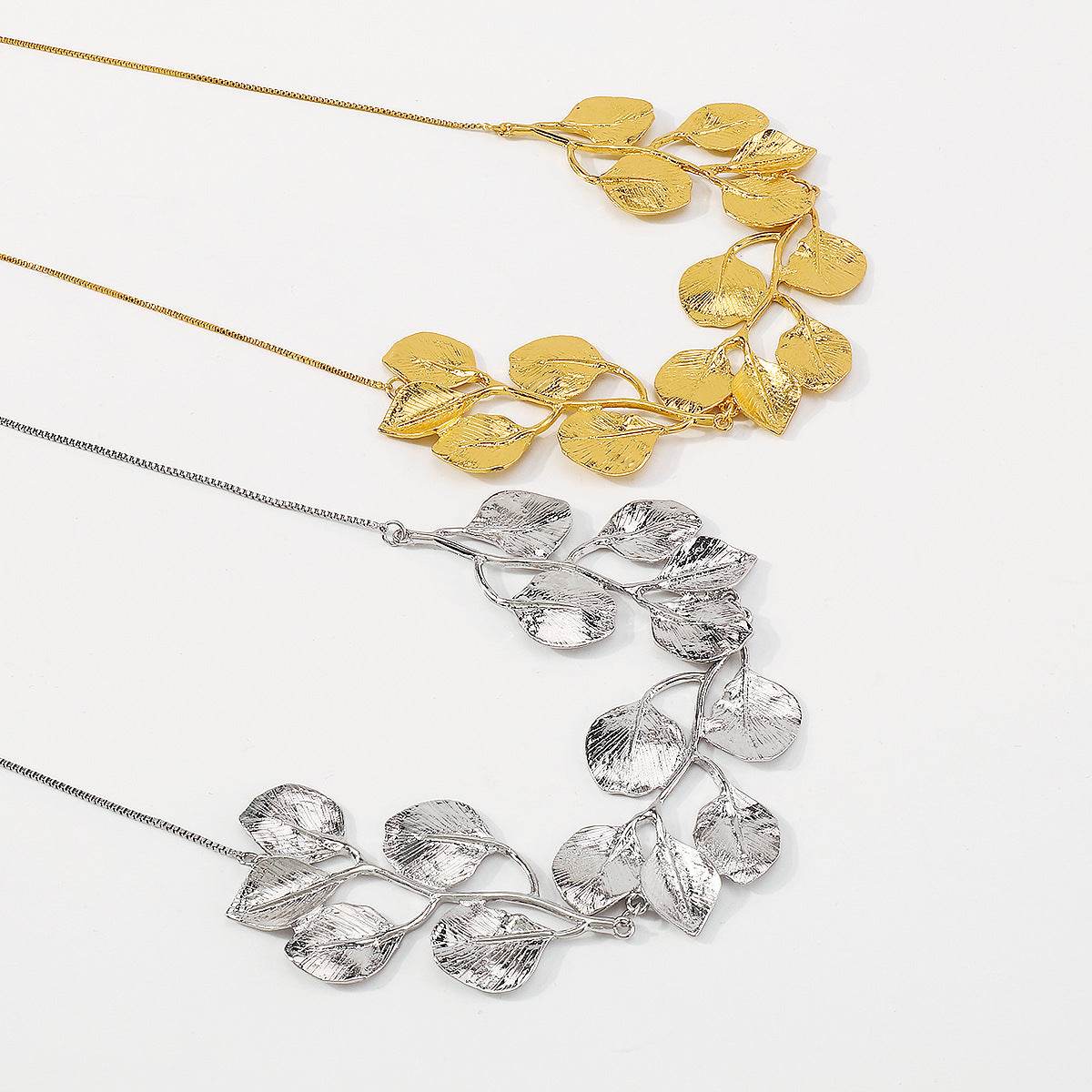2025 Luxury Metal Leaf Earrings & Choker Set - Elegant Jewelry Gift - Buy Center