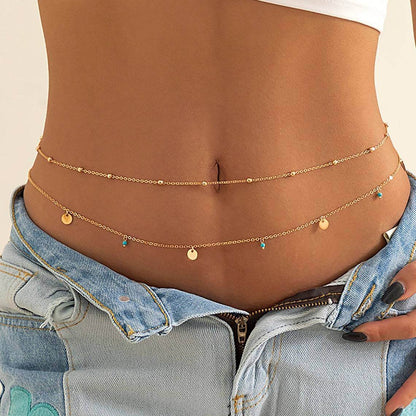 Buy Center Transparent Rhinestone Waist Chain - Stylish Body Jewelry - Buy Center