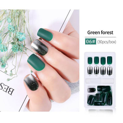 30pcs Detachable False Nail Tips Set - Stylish Full Cover Short Nails - Buy Center