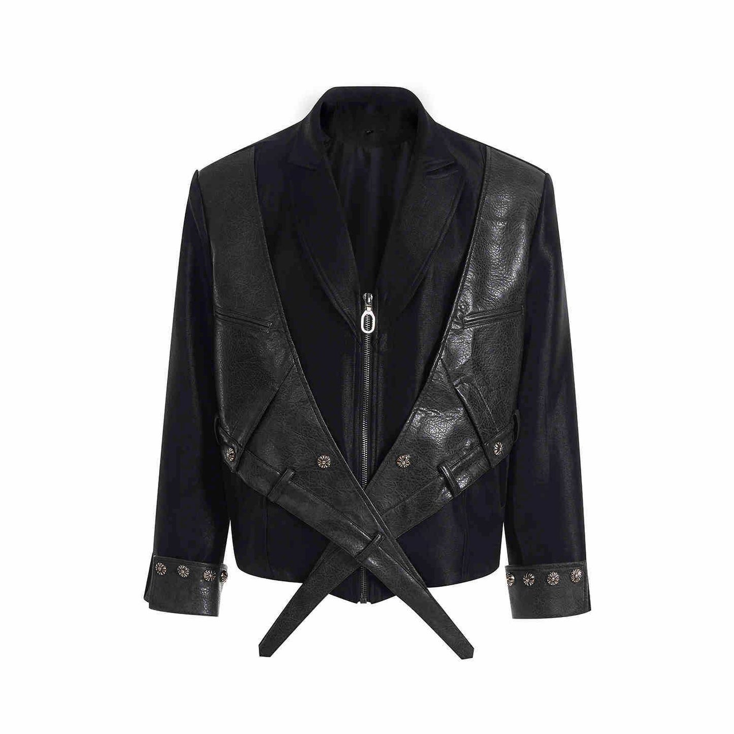 Buycenter Punk Casual Pantskirt - Mid-High Waist Straight Leg Trousers - Buy Center