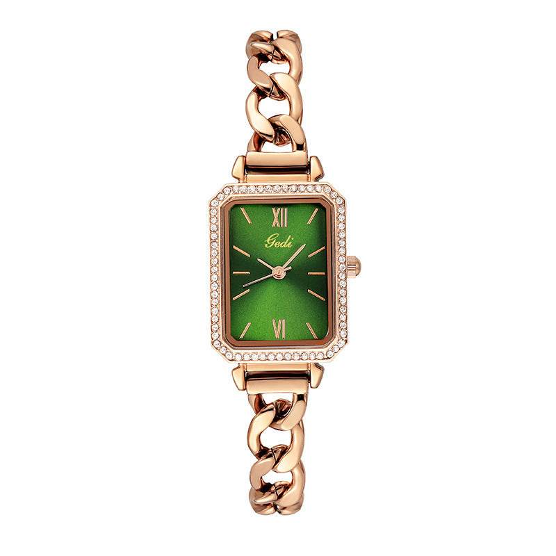 Luxury Rhinestone Denim Watch - Elegant Green Design for Women 2025 - Buy Center