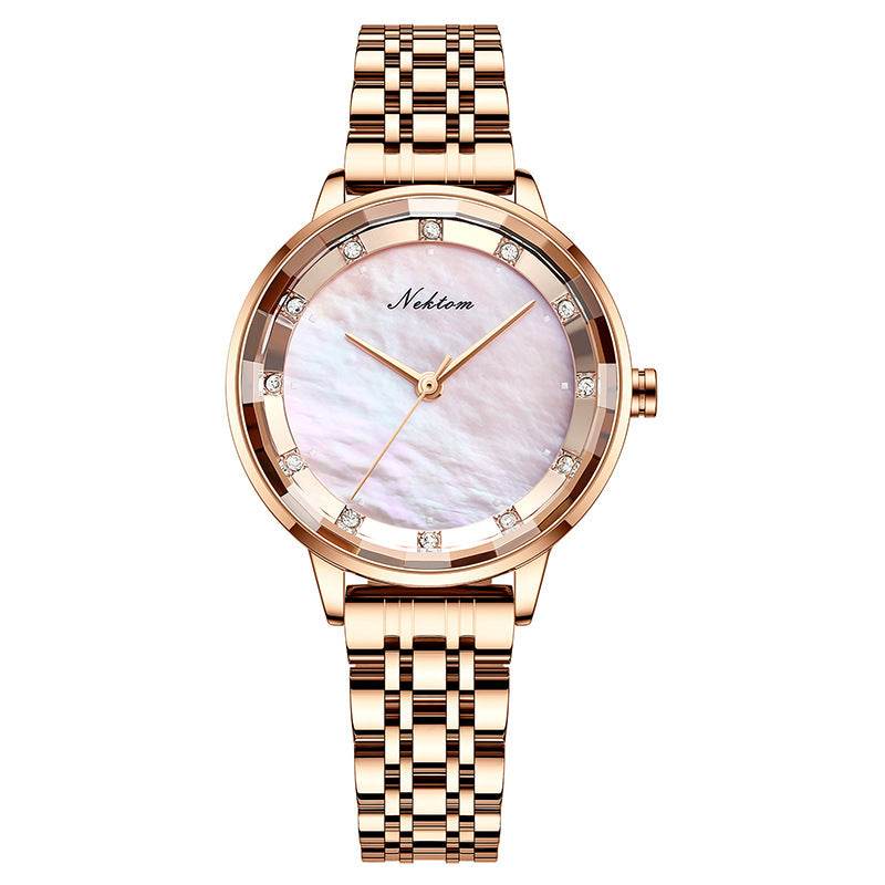Women's Rhinestone Quartz Watch - 30M Waterproof, Elegant Design 2025 - Buy Center