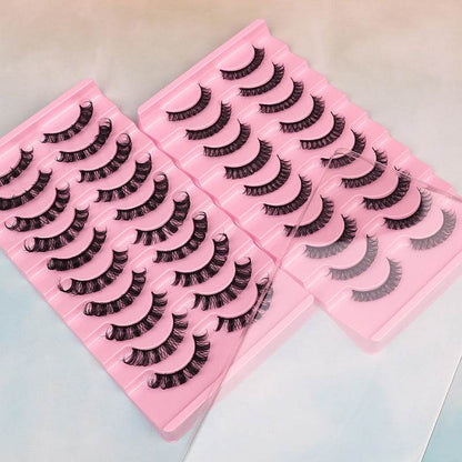 DD Curve False Eyelashes - Thick Handmade Volume, 10 Pairs Set - Buy Center