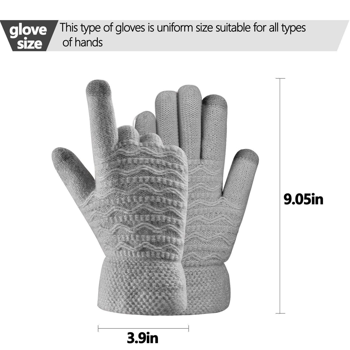 Women's Thick Velvet Gloves - Double-layer, Touchscreen Ready for Winter - Buy Center