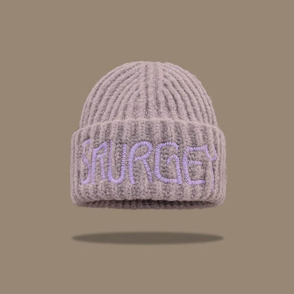 Korean Fashion Wool Hat - Trendy Lettered Design for Winter Style - Buy Center