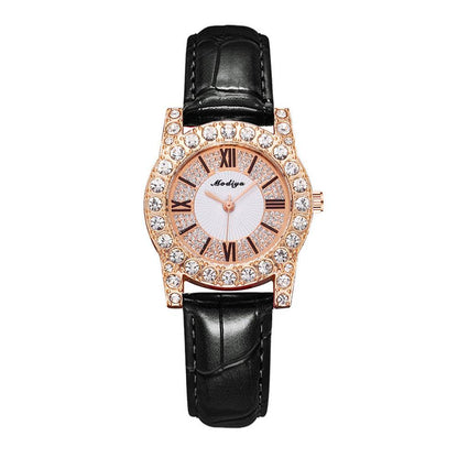 Women's Korean-Style Quartz Watch - Diamond Roman Scale Design 2025 - Buy Center