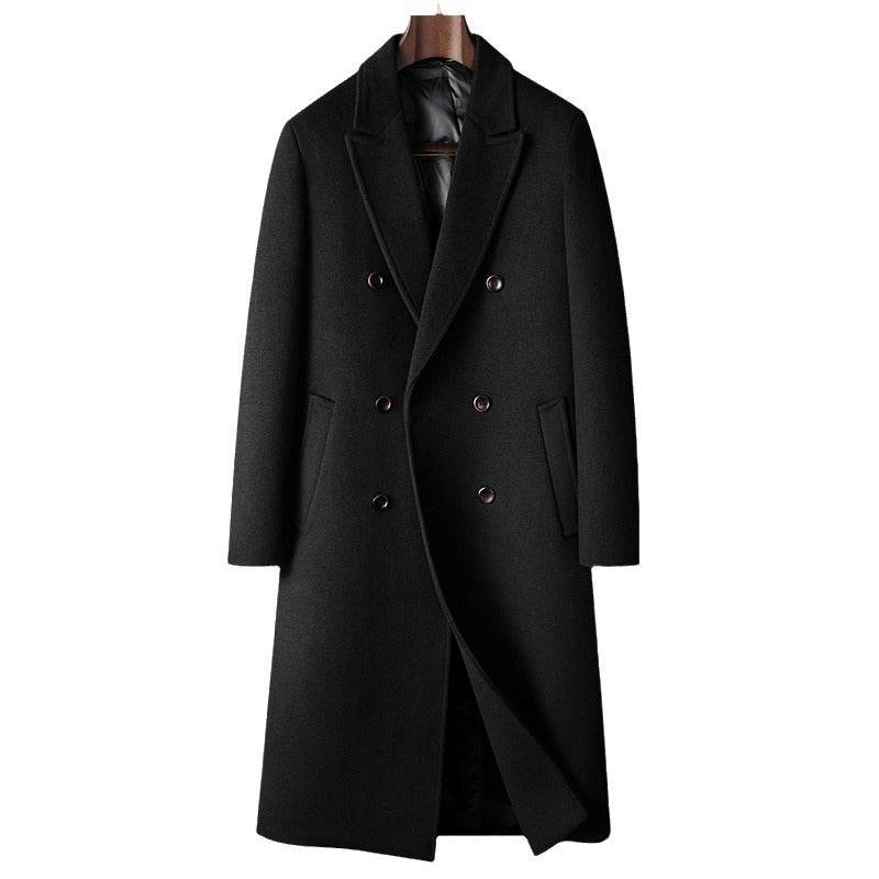 White Duck Down Woolen Coat - Stylish Warmth in Camel, Gray, Black - Buy Center