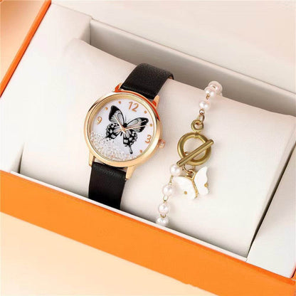 Women's Rhinestone Butterfly Quartz Watch – Stylish Casual Dress Timepiece - Buy Center