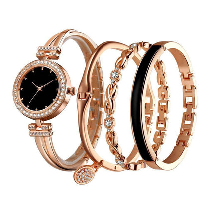 Buy Center Women's Fashion Quartz Watch Set - Elegant Bracelet Style - Buy Center