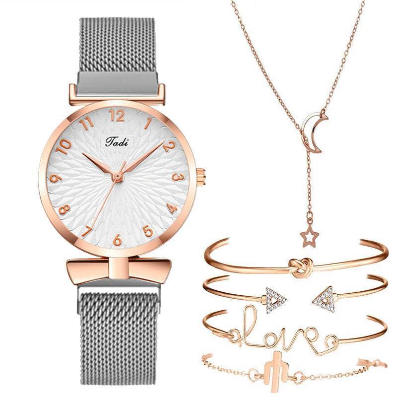 Buy Center Women’s Casual Gift Set - Stylish Quartz Watch & Bracelet - Buy Center